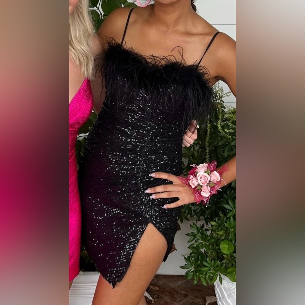 Elegant Black Sequin Dress